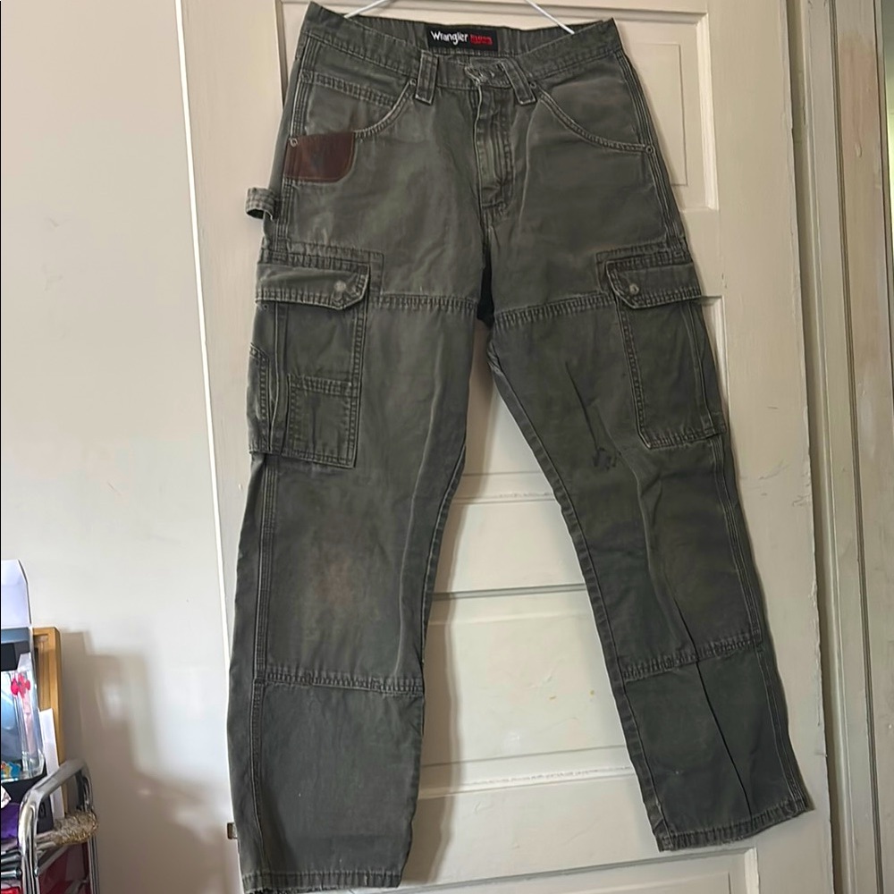 Wrangler Light green/gray Cargo Pants with Utility Design